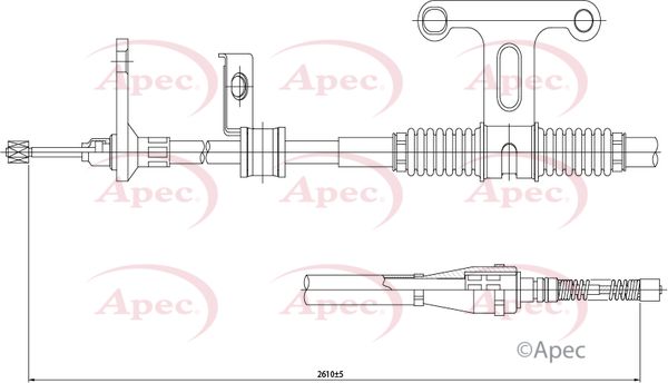 Apec Handbrake Cable CAB1257 - image 2