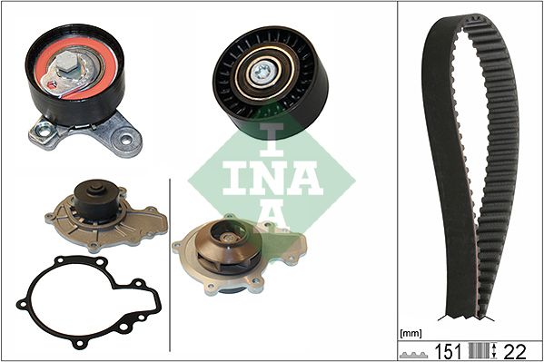INA Timing Belt Kit & Water Pump 530057230 - image 2