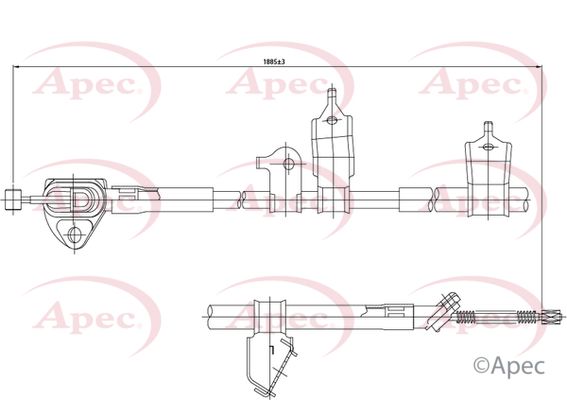 Apec Handbrake Cable CAB1151 - image 2