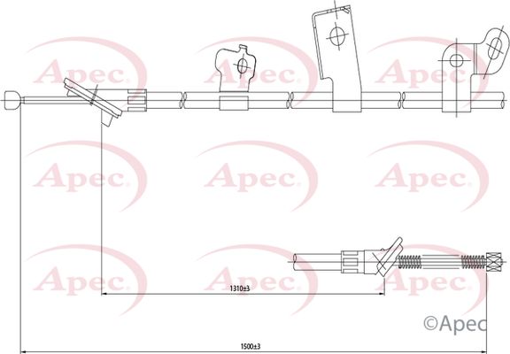 Apec Handbrake Cable CAB1009 - image 2