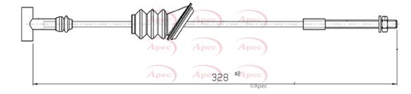 Apec Handbrake Cable CAB1672 - image 2