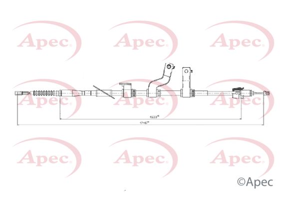 Apec Handbrake Cable CAB1494 - image 2