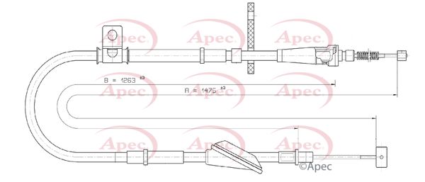 Apec Handbrake Cable CAB1412 - image 2