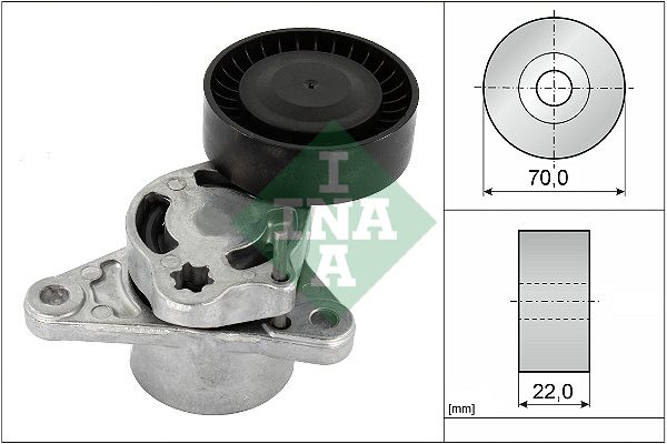 INA Drive Belt Tensioner Pulley 534070910 - image 2