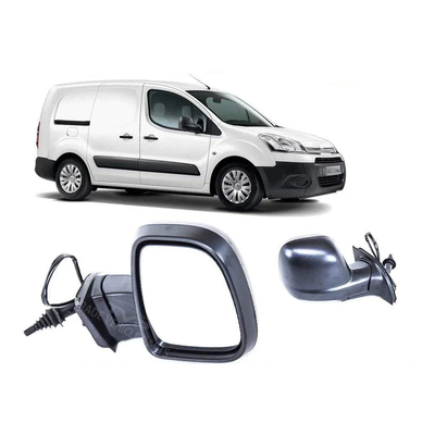 Fits Citroen Berlingo 2012- Door Wing Mirror Manual Mat Black Temp Sensor Driver Side 2Pin