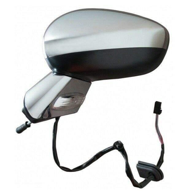 Fits Citroen C3 2010-2016 Door Wing Mirror Electric Chrome Cover & Base Indicator Passenger Side