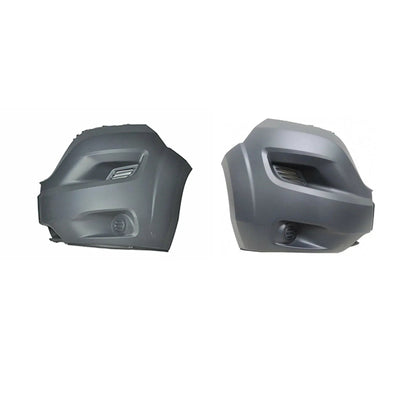 Fits Citroen Relay 2014- Front Bumper End Corner Pair Left & Right Mat Dark Gray - tradevehicleparts.co.uk