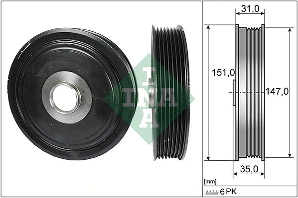 INA Crankshaft Pulley (tvd) 544011010 - image 2
