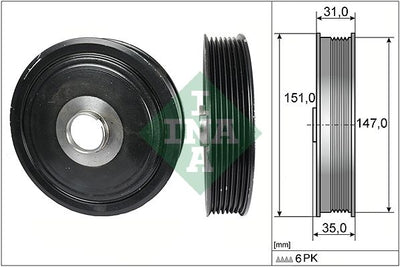 INA Crankshaft Pulley (tvd) 544011010