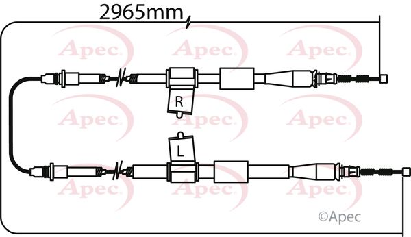 Apec Handbrake Cable CAB1274 - image 2