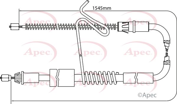 Apec Handbrake Cable CAB1185 - image 2