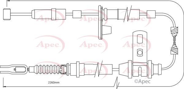 Apec Handbrake Cable CAB1296 - image 2