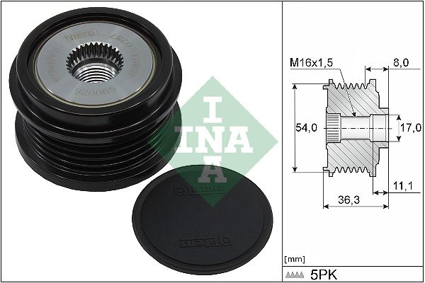 INA Overrunning Alternator Pulley 535033310 - image 2