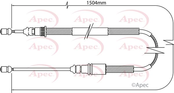 Apec Handbrake Cable CAB1073 - image 2