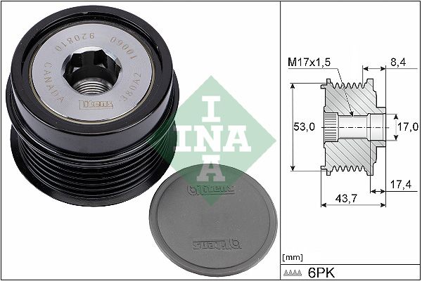 INA Overrunning Alternator Pulley 535028110 - image 2