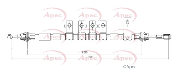 Apec Handbrake Cable CAB1866 - image 2