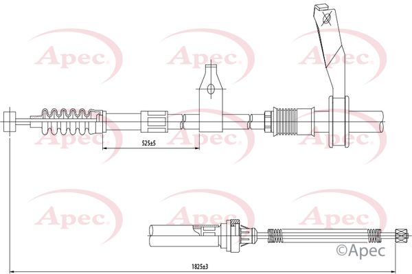 Apec Handbrake Cable CAB1420 - image 2