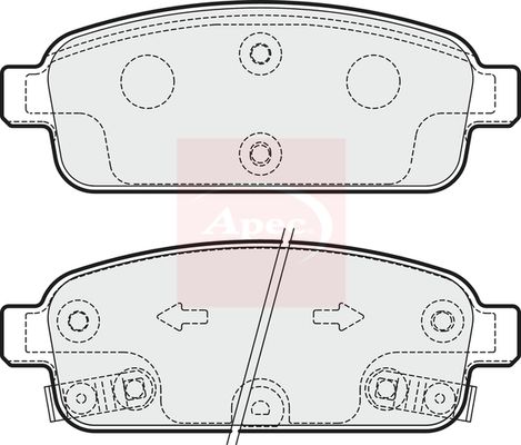 Apec Brake Pads Set PAD1864 - image 2