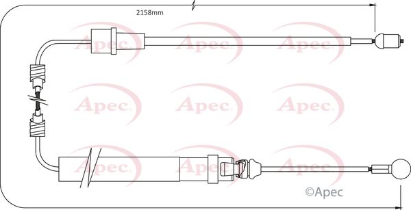 Apec Handbrake Cable CAB1352 - image 2