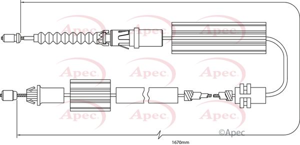 Apec Handbrake Cable CAB1244 - image 2