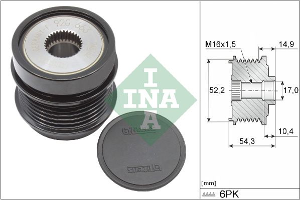 INA Overrunning Alternator Pulley 535034210 - image 2