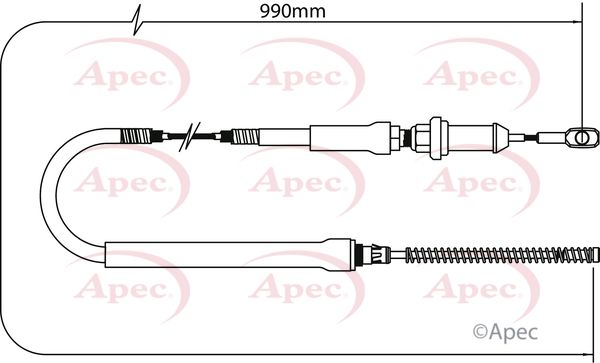 Apec Handbrake Cable CAB1260 - image 2