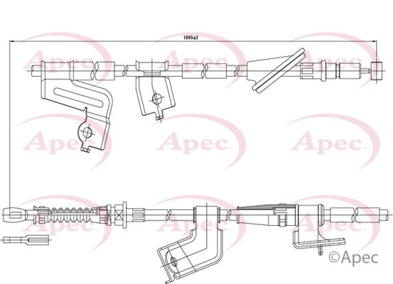 Apec Handbrake Cable CAB1150 - image 2