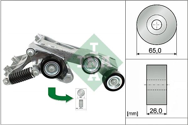 INA Drive Belt Tensioner Pulley 534044610 - image 2