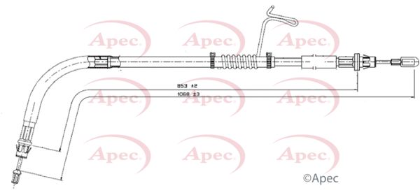 Apec Handbrake Cable CAB1611 - image 2