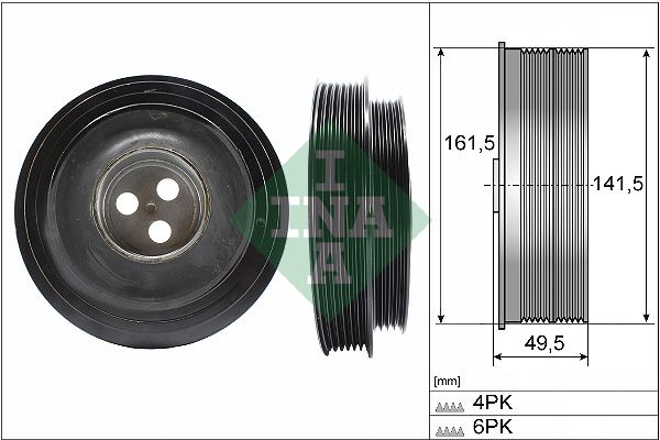 INA Crankshaft Pulley (tvd) 544016610 - image 2