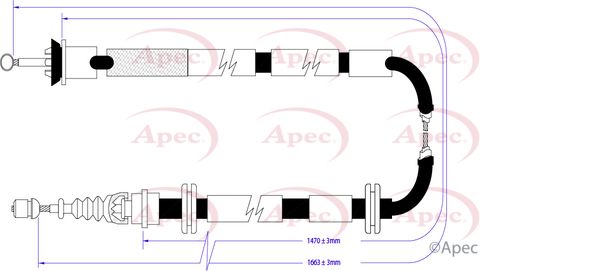 Apec Handbrake Cable CAB1300 - image 2