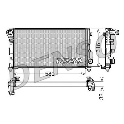 Denso Radiator DRM09084
