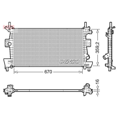 Denso Radiator DRM10114