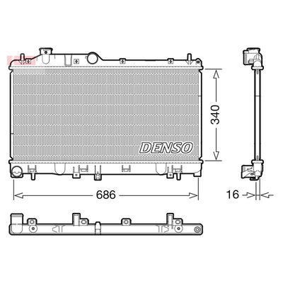 Denso Radiator DRM36025