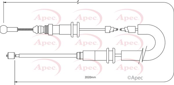Apec Handbrake Cable CAB1374 - image 2