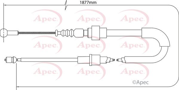 Apec Handbrake Cable CAB1548 - image 2