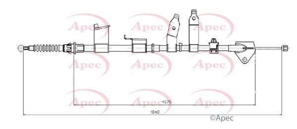 Apec Handbrake Cable CAB1865 - image 2
