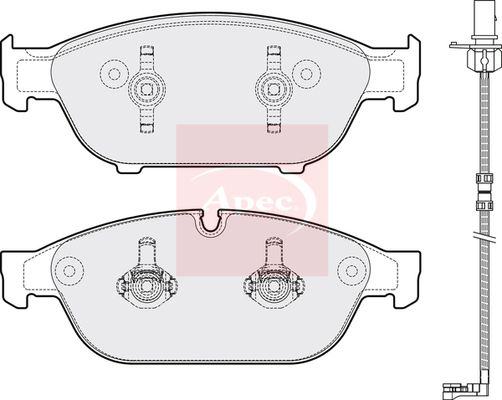 Apec Brake Pads Set PAD1810 - image 2