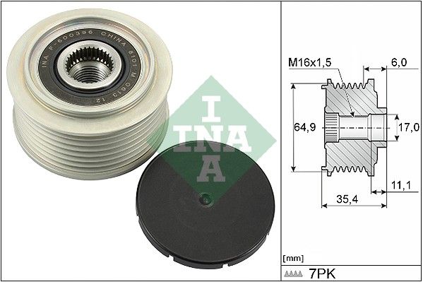 INA Overrunning Alternator Pulley 535029410 - image 2