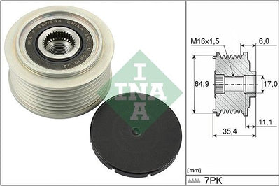 INA Overrunning Alternator Pulley 535029410