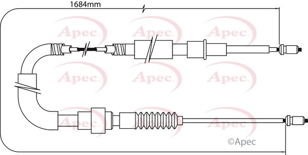 Apec Handbrake Cable CAB1403 - image 2