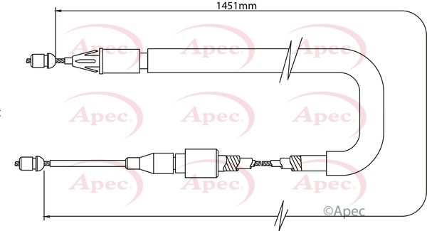 Apec Handbrake Cable CAB1354 - image 2