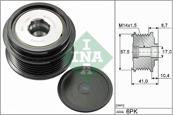 INA Overrunning Alternator Pulley 535028210 - image 2