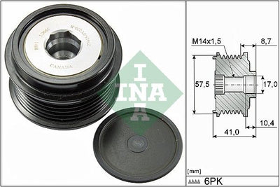 INA Overrunning Alternator Pulley 535028210