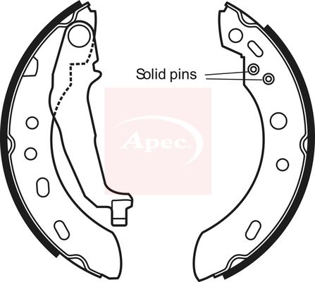 Apec Brake Shoes Set SHU665 - image 2