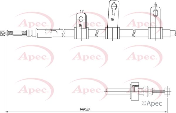 Apec Handbrake Cable CAB1253 - image 2
