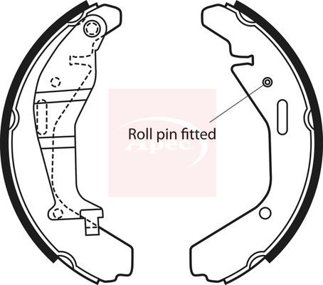 Apec Brake Shoes Set SHU694 - image 2