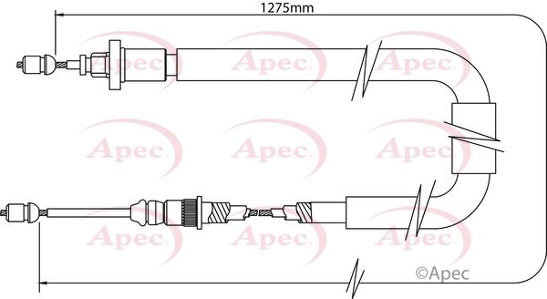 Apec Handbrake Cable CAB1384 - image 2