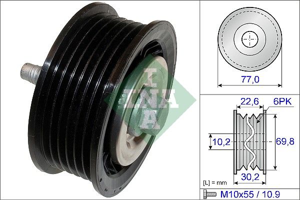 INA Drive Belt Deflection Guide Pulley 532070010 - image 2
