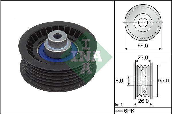 INA Drive Belt Deflection Guide Pulley 532091710 - image 2